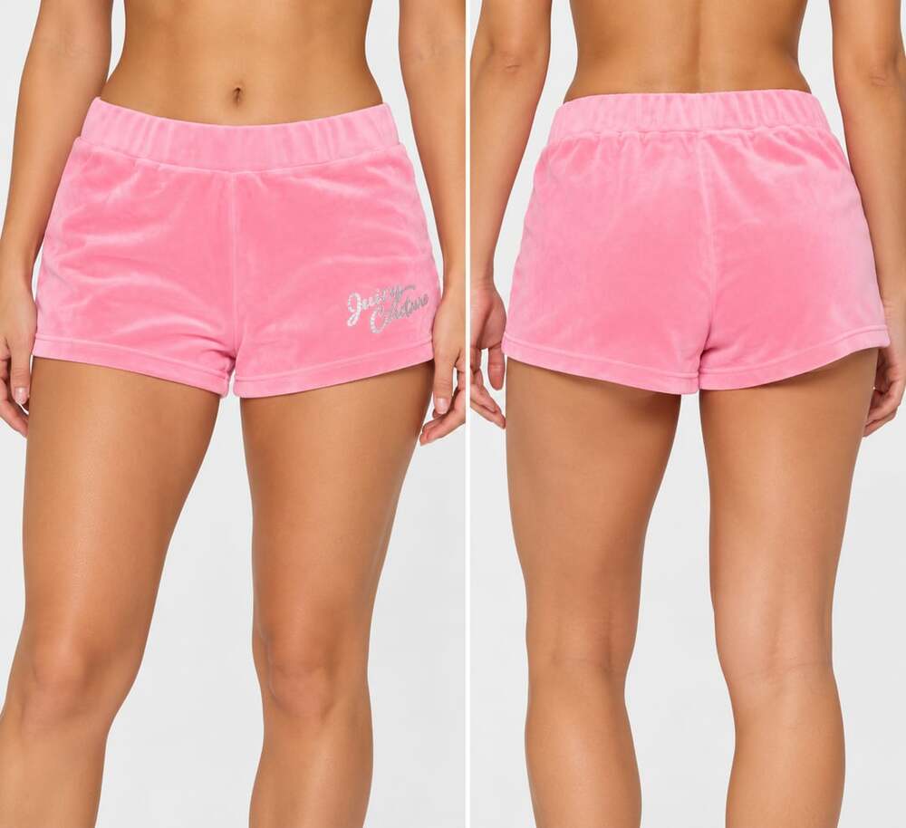 Juicy Couture Velvet Shorts Size L Pink